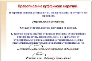 Правописание –н- и –нн- в русском языке